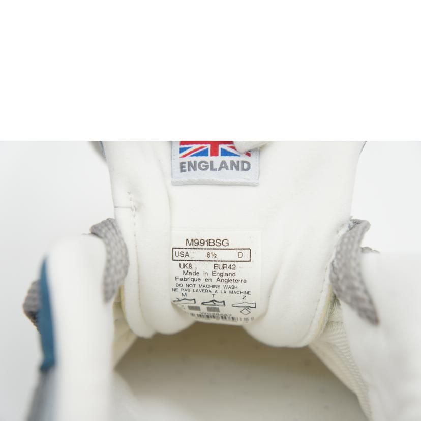 NB ニューバランス/M991BSG／スレートブルー／グレー／イングランド製/M991BSG//ｻｲｽﾞ:UK表記8/Aランク/75