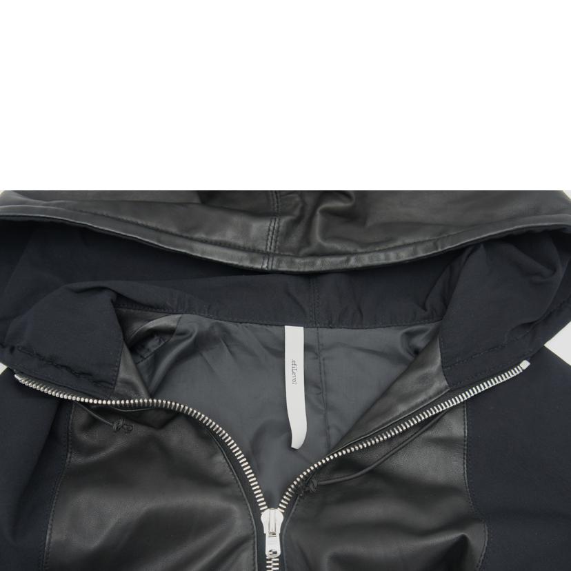 efilevol エフィレボル/efilevol　レザー　切替　ジップアップ　パーカー　BK//ABランク/78