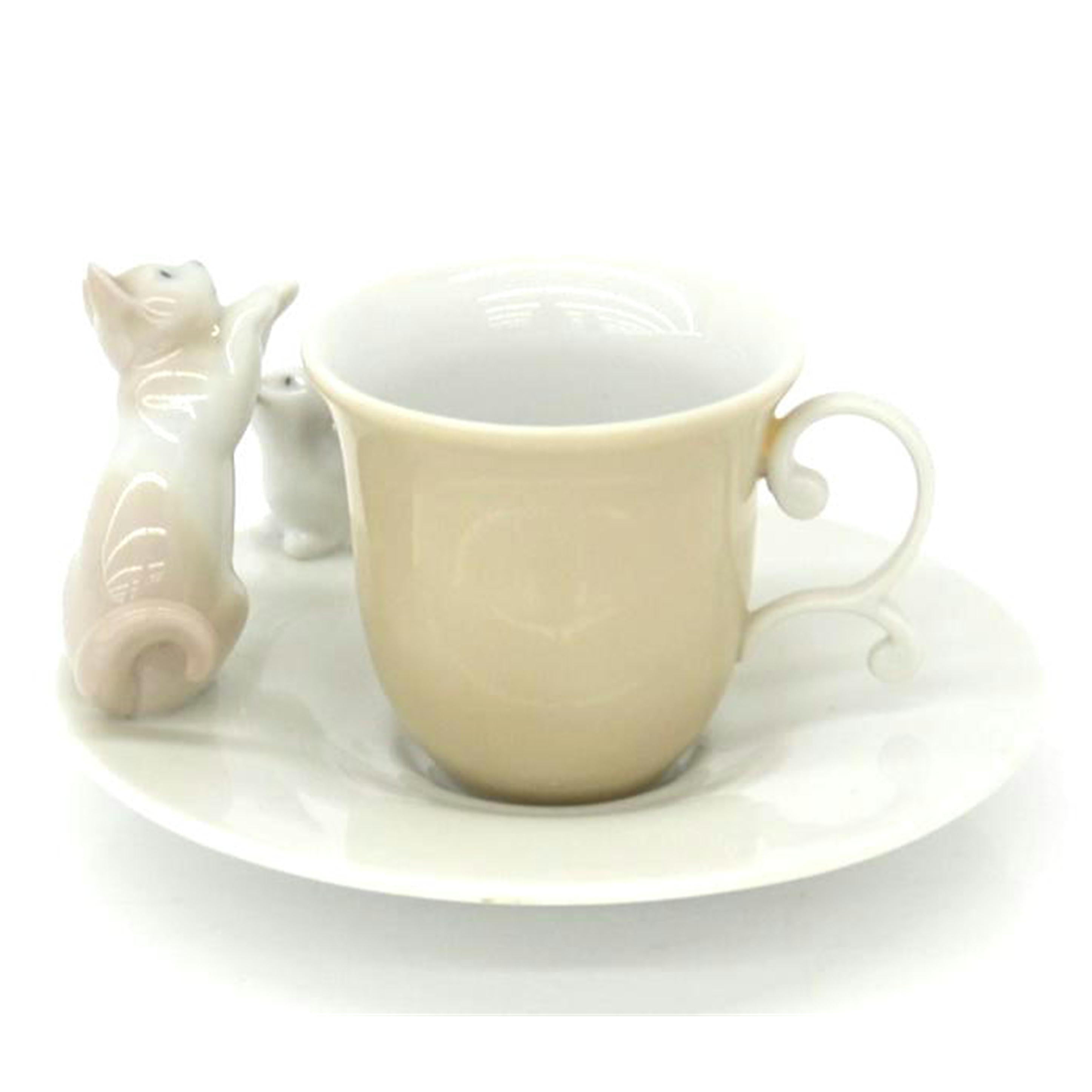 Lladro リヤドロ/カップ＆ソーサー 親子猫/親子猫//Aランク/75