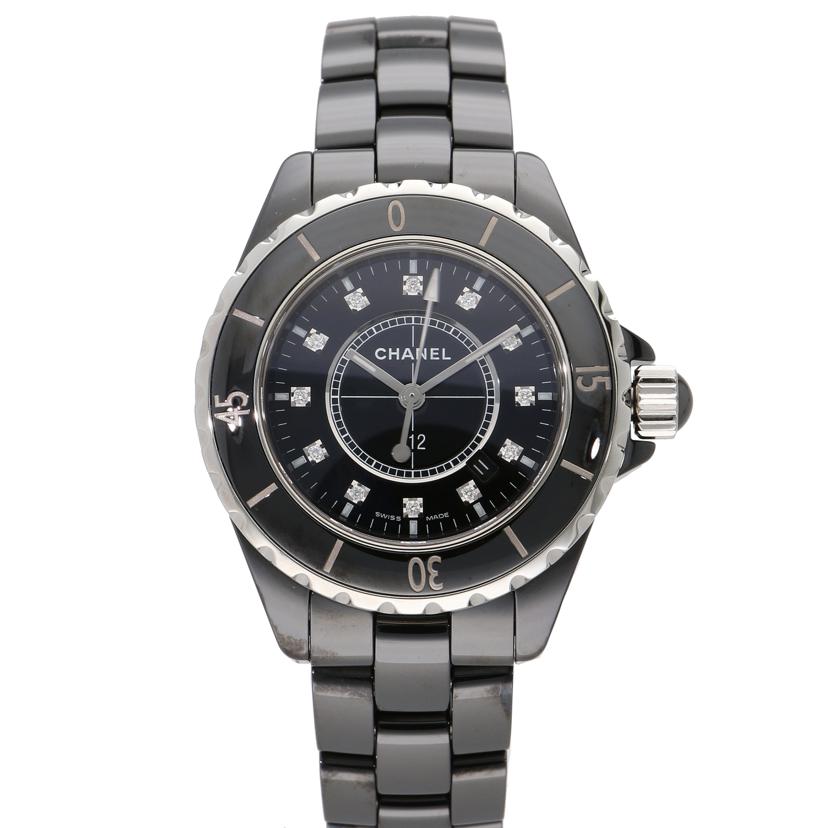CHANEL シャネル/J12ブラックセラミック/33mm/12Pダイヤ/クォ-ツ/H1625//JM9****/Aランク/18