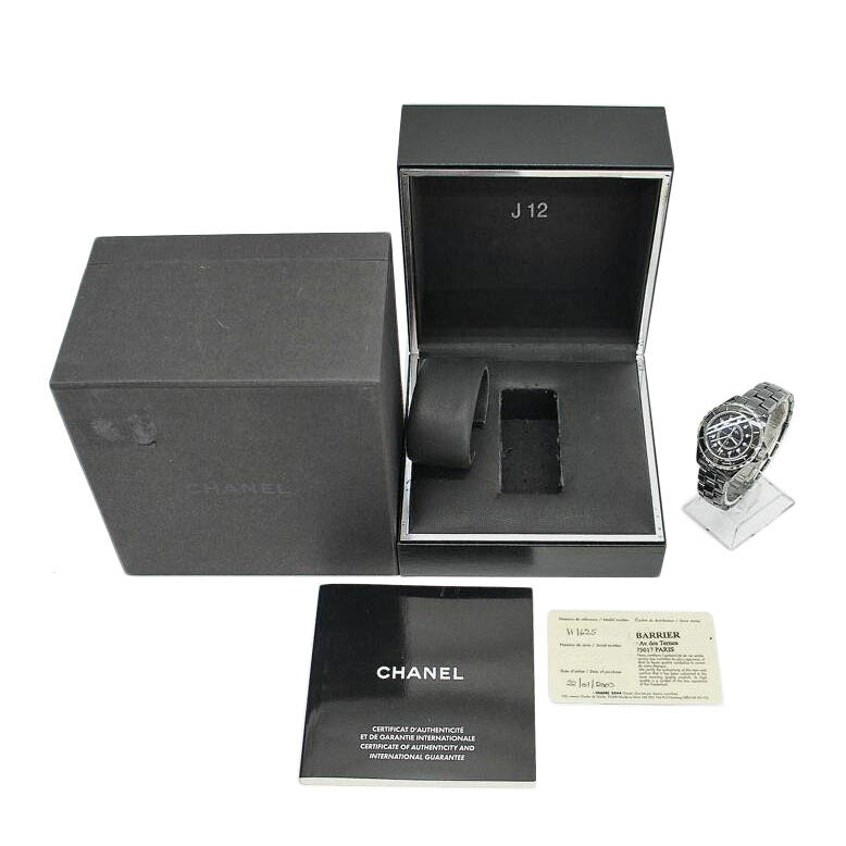 CHANEL シャネル/J12ブラックセラミック/33mm/12Pダイヤ/クォ-ツ/H1625//JM9****/Aランク/18
