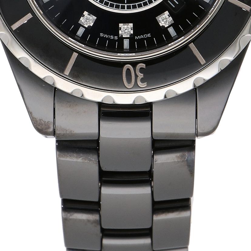 CHANEL シャネル/J12ブラックセラミック/33mm/12Pダイヤ/クォ-ツ/H1625//JM9****/Aランク/18