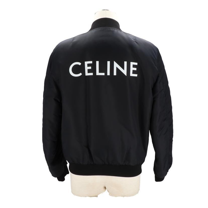 CELINE セリーヌ/MA－1型ボンバージャケットブラック／バックロゴ//Aランク/92