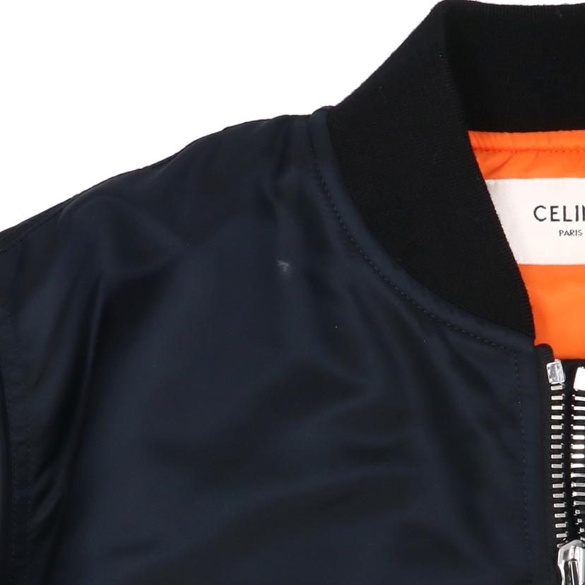 CELINE セリーヌ/MA－1型ボンバージャケットブラック／バックロゴ//Aランク/92