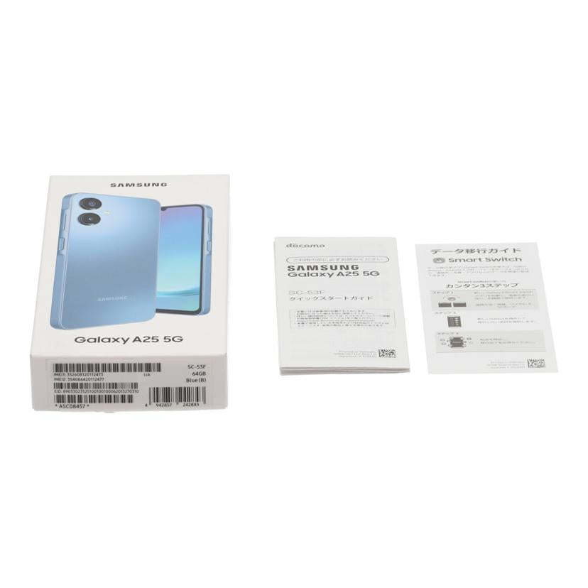 SAMSUNG　docomo サムスン　/スマートフォン／Galaxy　A25　5G　64GB/SC-53F//RFCYA0W0XLL/Aランク/65