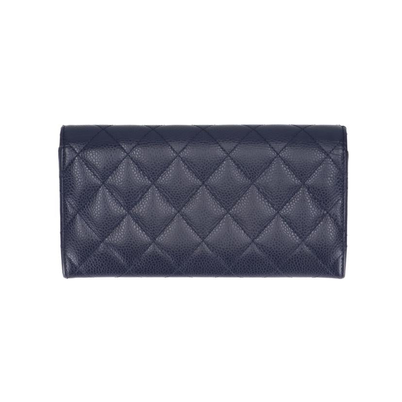 CHANEL シャネル/　キャビアスキン　長財布//217*****/Aランク/37