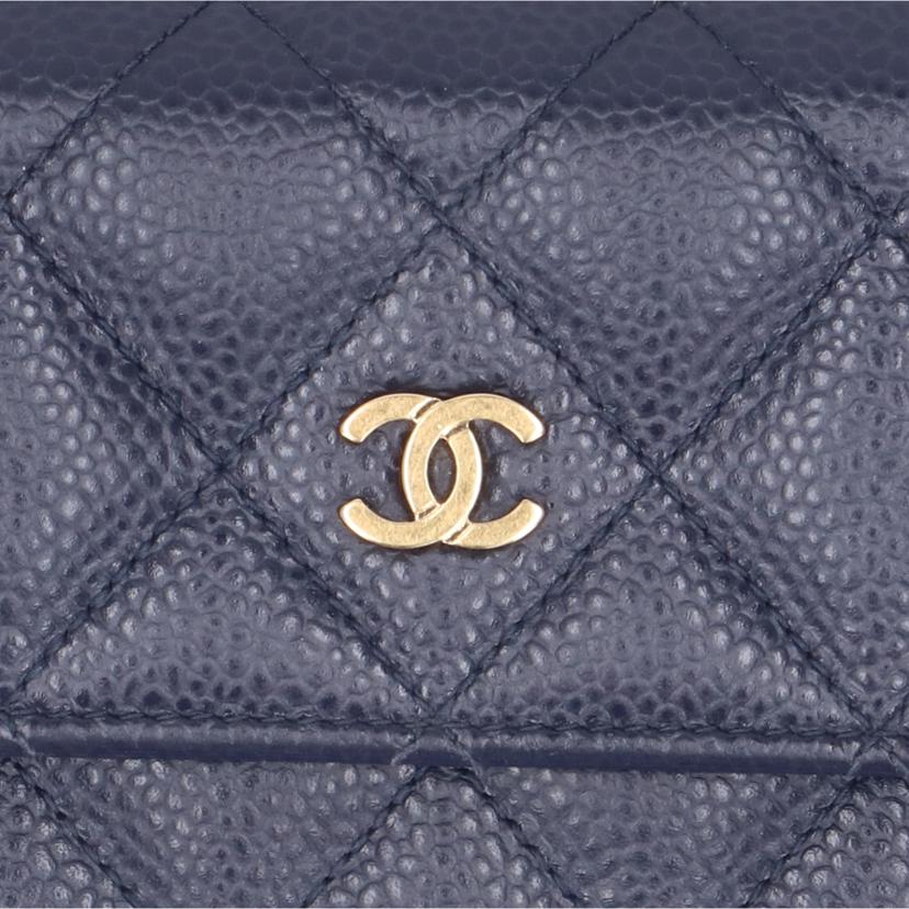 CHANEL シャネル/　キャビアスキン　長財布//217*****/Aランク/37