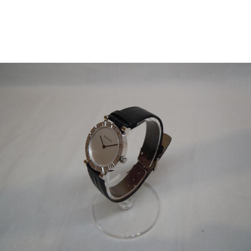 TIFFANY＆CO ティファニー/アトラスウォッチクォーツ/レザーベルト/925SV/M0640//12-***/ABランク/92