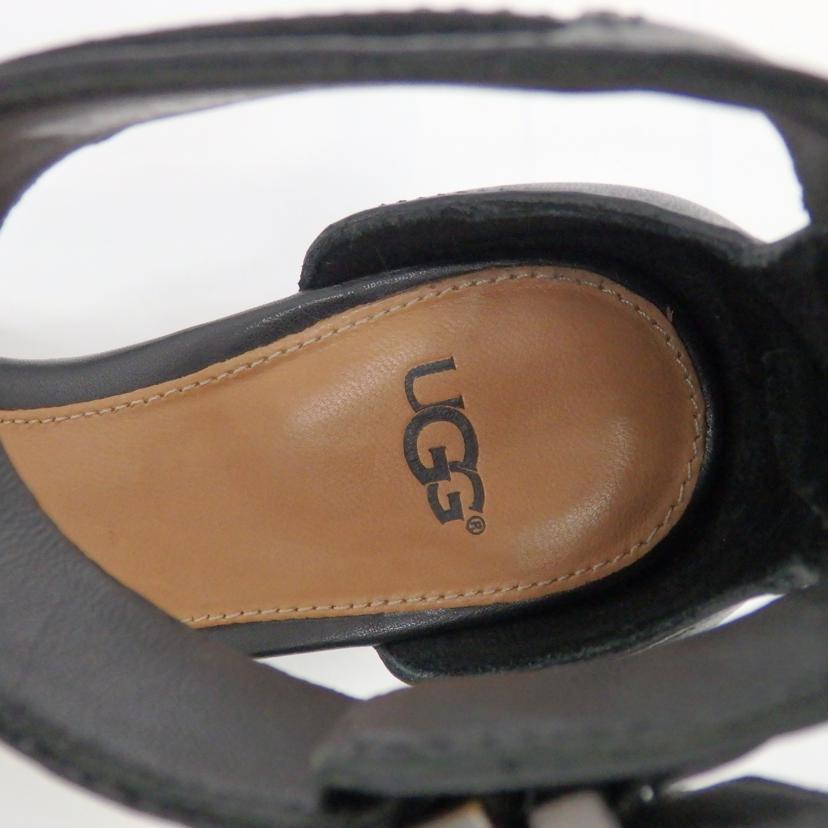 UGG アグ/ウェッジソール　レザーサンダル　W　CHAR/1018581W/BLK//ABランク/77