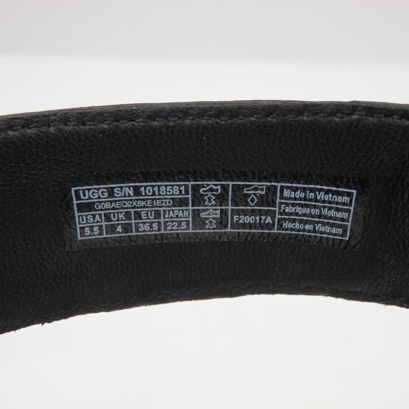 UGG アグ/ウェッジソール　レザーサンダル　W　CHAR/1018581W/BLK//ABランク/77