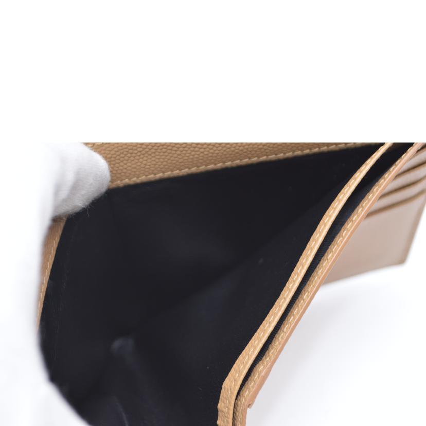 SAINT　LAURENT サンローラン/スムースレザーバイフォールドウォレット／ブラウン/396307//012*/ABランク/89