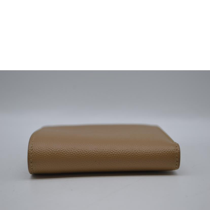 SAINT　LAURENT サンローラン/スムースレザーバイフォールドウォレット／ブラウン/396307//012*/ABランク/89