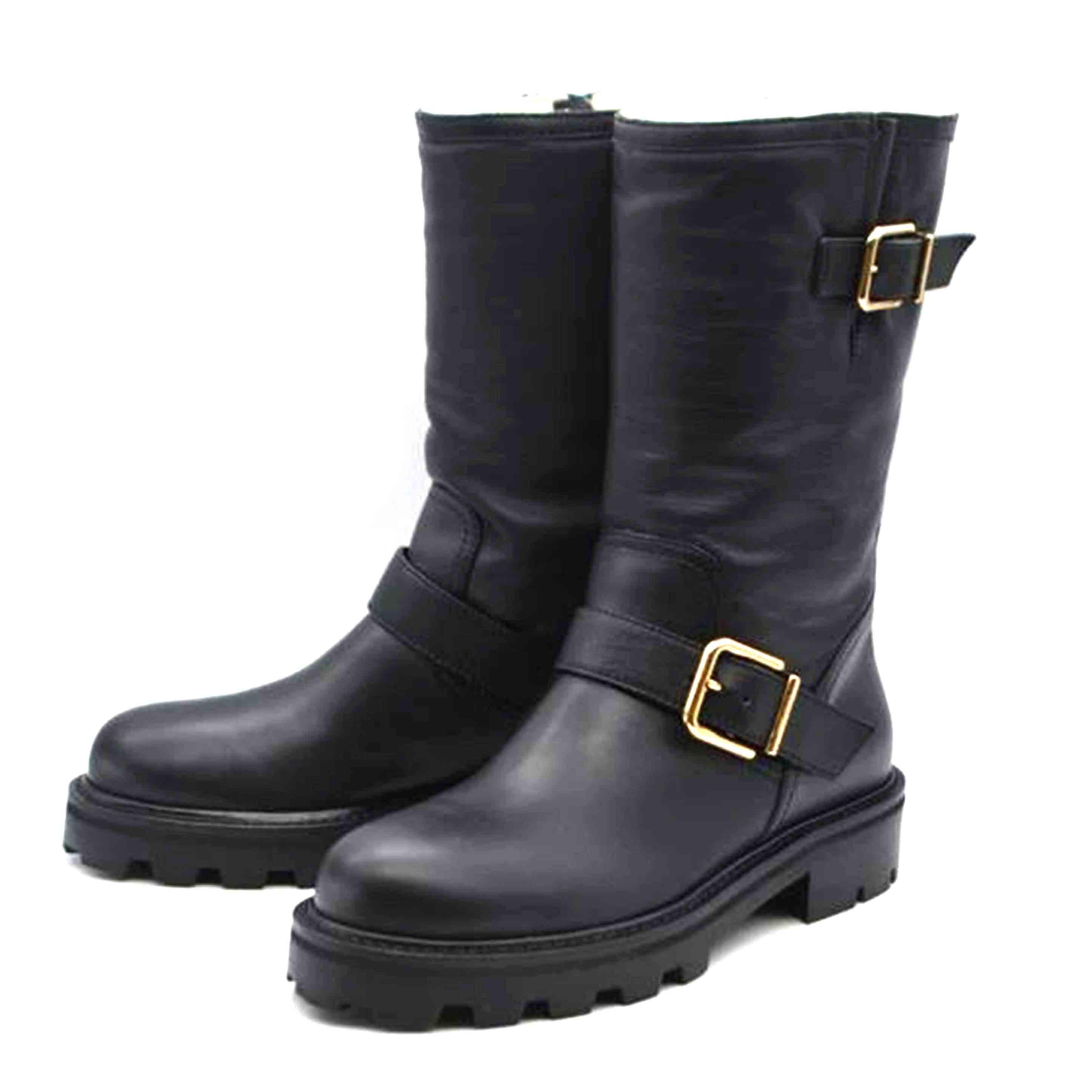 JIMMY　CHOO ジミーチュウ/バイカーⅡファーインアンクルレザーブーツ／23．5cm/BIKERⅡ//Aランク/89