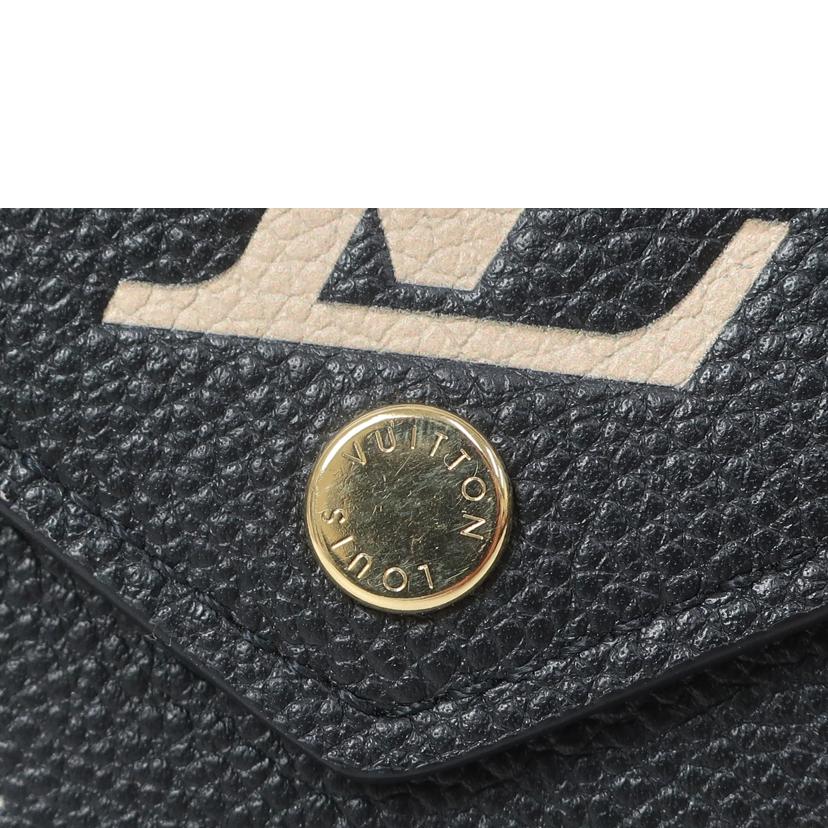 LOUIS VUITTON ルイ・ヴィトン/ポルトフォイユ・ヴィクトリーヌ　三つ折り財布　ブラック/M80968//Aランク/65