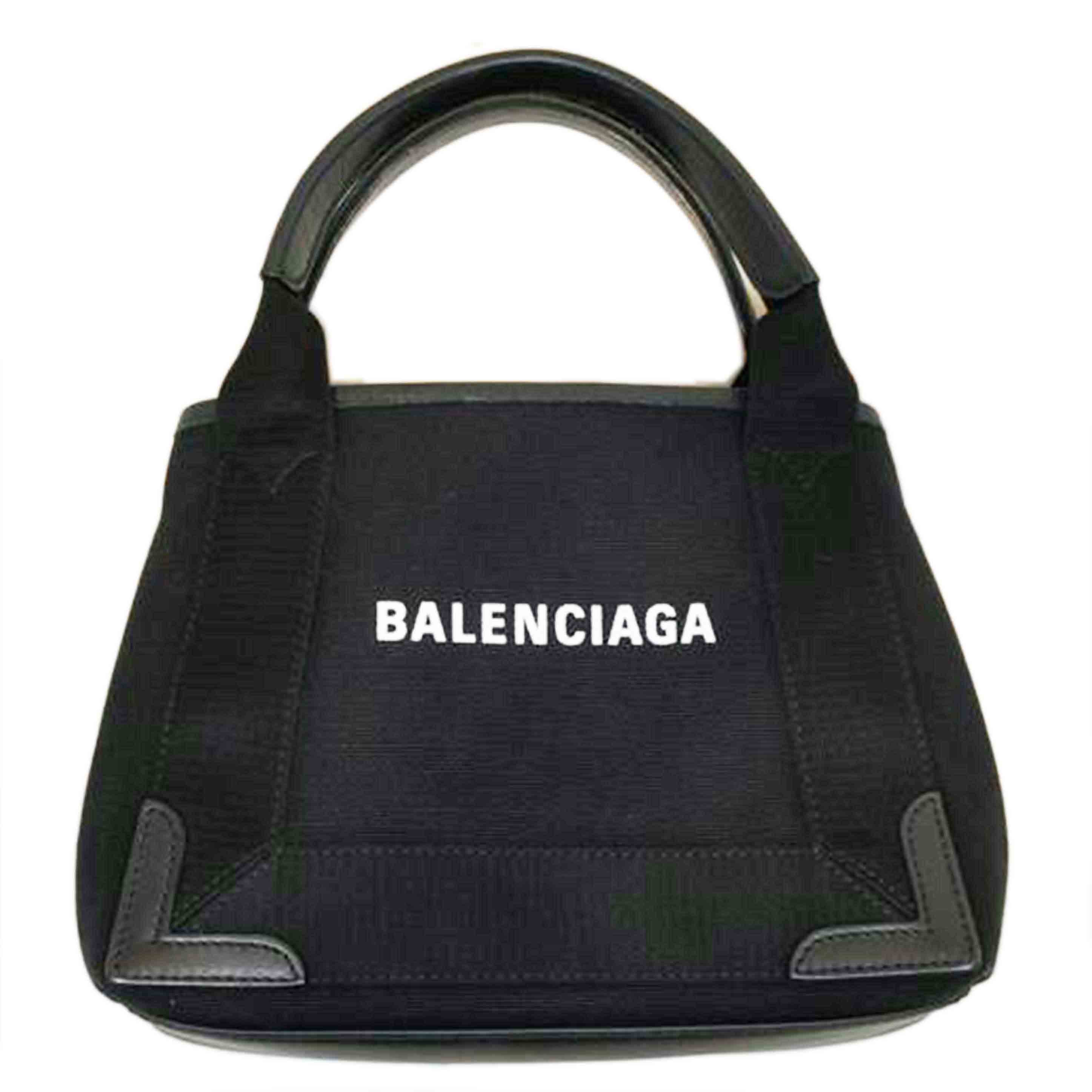 BALENCIAGA バレンシアガ/ネイビーカバスXS／キャンバスミニトート／ポーチ付/390346//Aランク/92