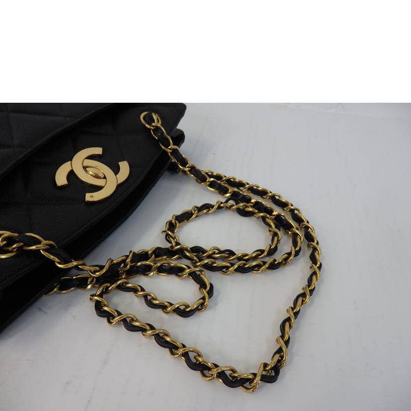 CHANEL シャネル/デカココ／チェーンショルダーバッグ／マトラッセ／キャビアスキン／黒／ゴールド金具//293****/ABランク/84