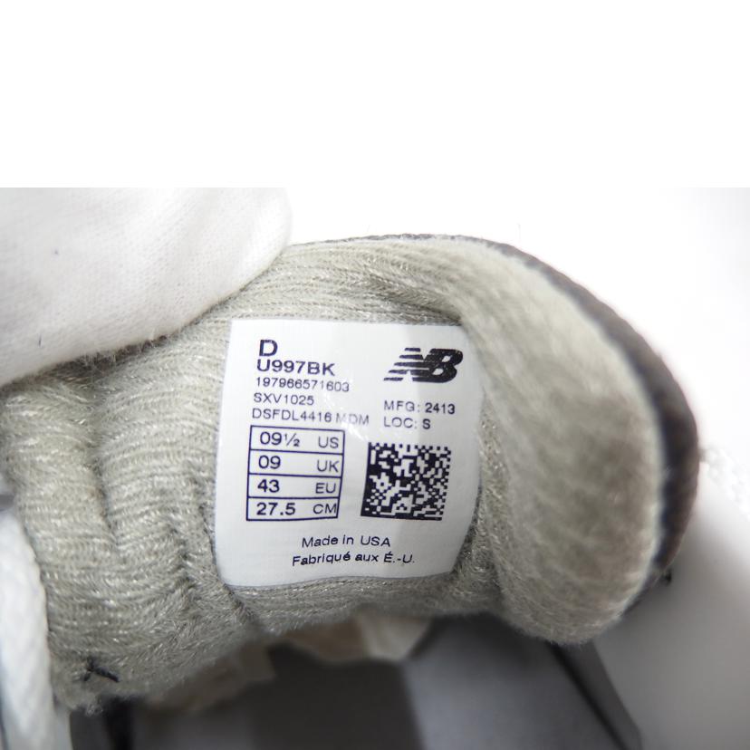 New　Balance/New　Balance　997　＂Black＂／USA製/U997BK//ABランク/82