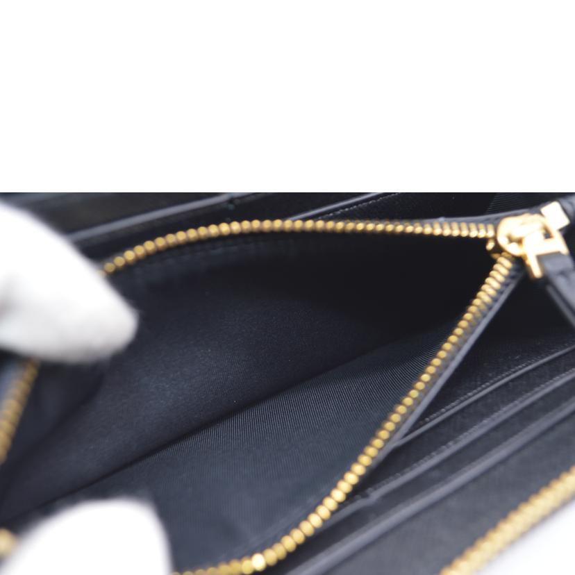 TORY　BURCH トリーバーチ/エマーソンラウンドファスナー長財布／ブラック/136110 001//Aランク/89
