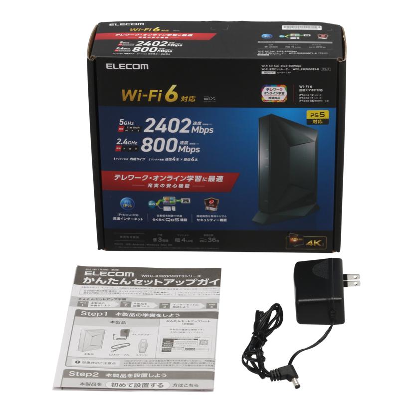 ELECOM エレコム　/無線LANルーター/WRC-X3200GST3//0328L205700568B/Bランク/82