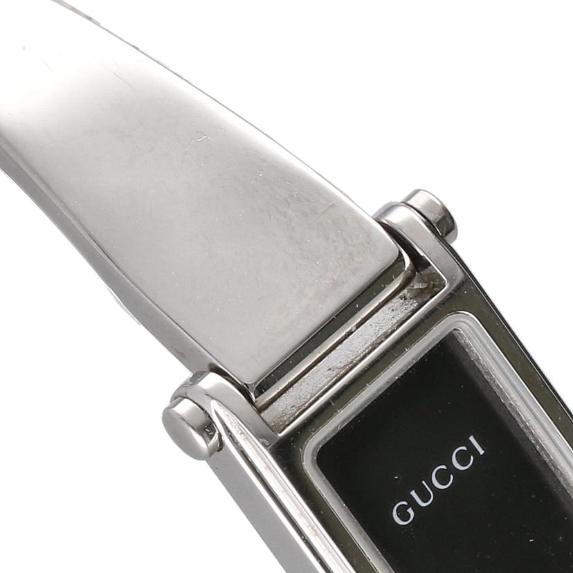 GUCCI グッチ/スクエアバングルウォッチ・ブラック×シルバー／クオーツ/1500L//120****/ABランク/75
