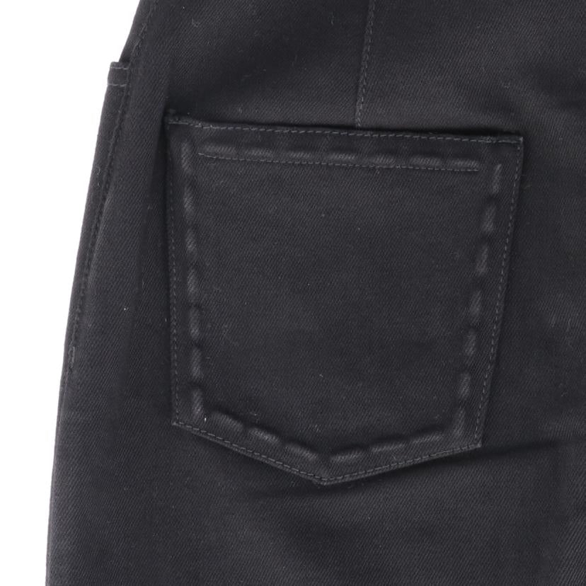FENDI/イタリア製コットンミニスカートブラック／エンボスロゴ//ABランク/92