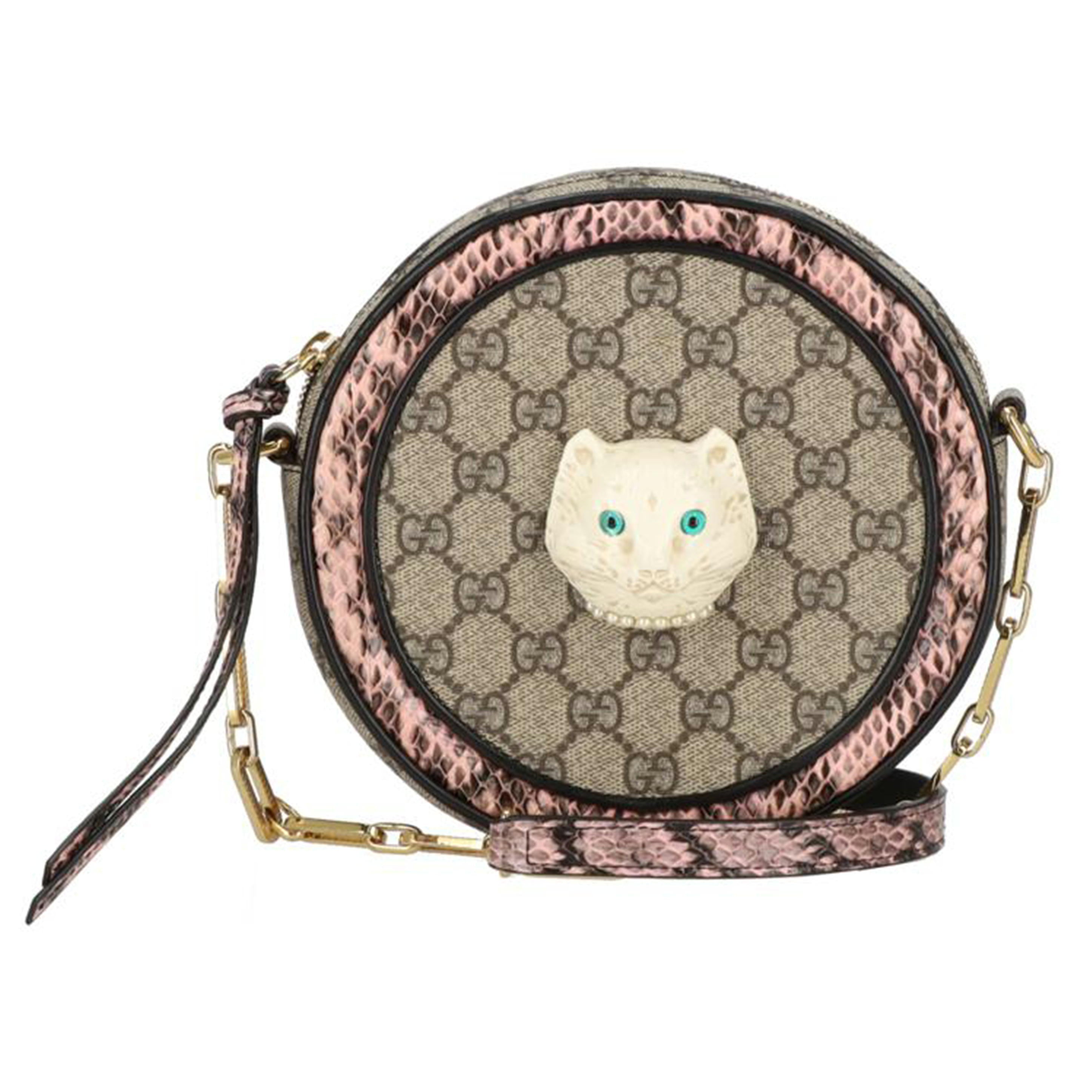 GUCCI グッチ/エルフキャットヘッドチェーンショルダー/499823//001***/Aランク/09