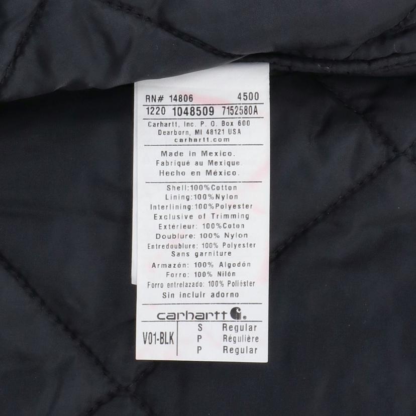 carhartt カーハート/ダックベスト／ブラック／メキシコ製／サイズS/V01-BLK//ABランク/85