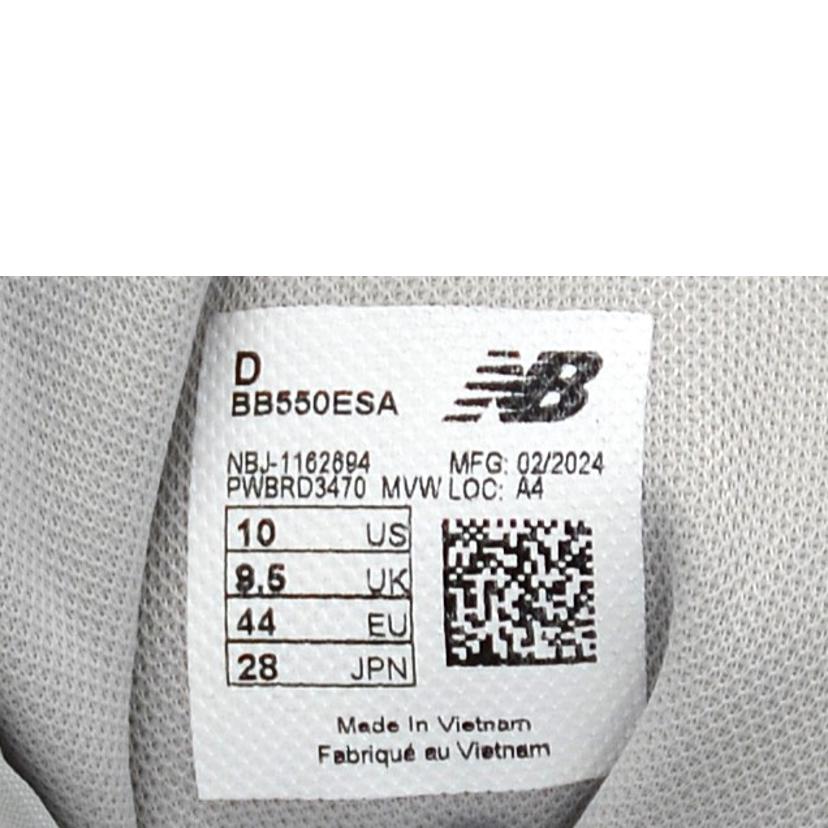 New　balance ニューバランス/NB　スニーカー/bb550esa//Sランク/75
