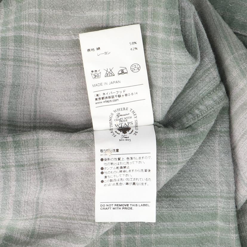 WTAPS ダブルタップス/13AW／チェックオープンシャツ／入手困難／希少//ABランク/24