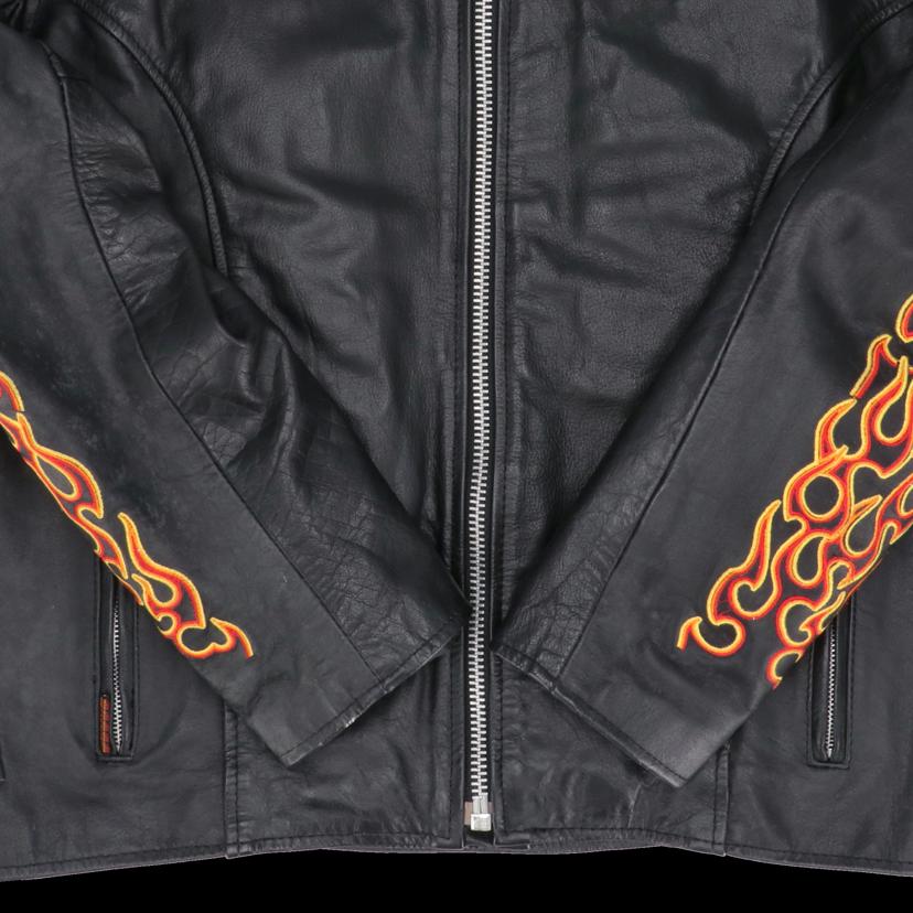 HOTLEATHERS/90＇s／ヴィンテージライダースジャケット／カウハイド／希少ファイヤーロゴ／レア//ABランク/24