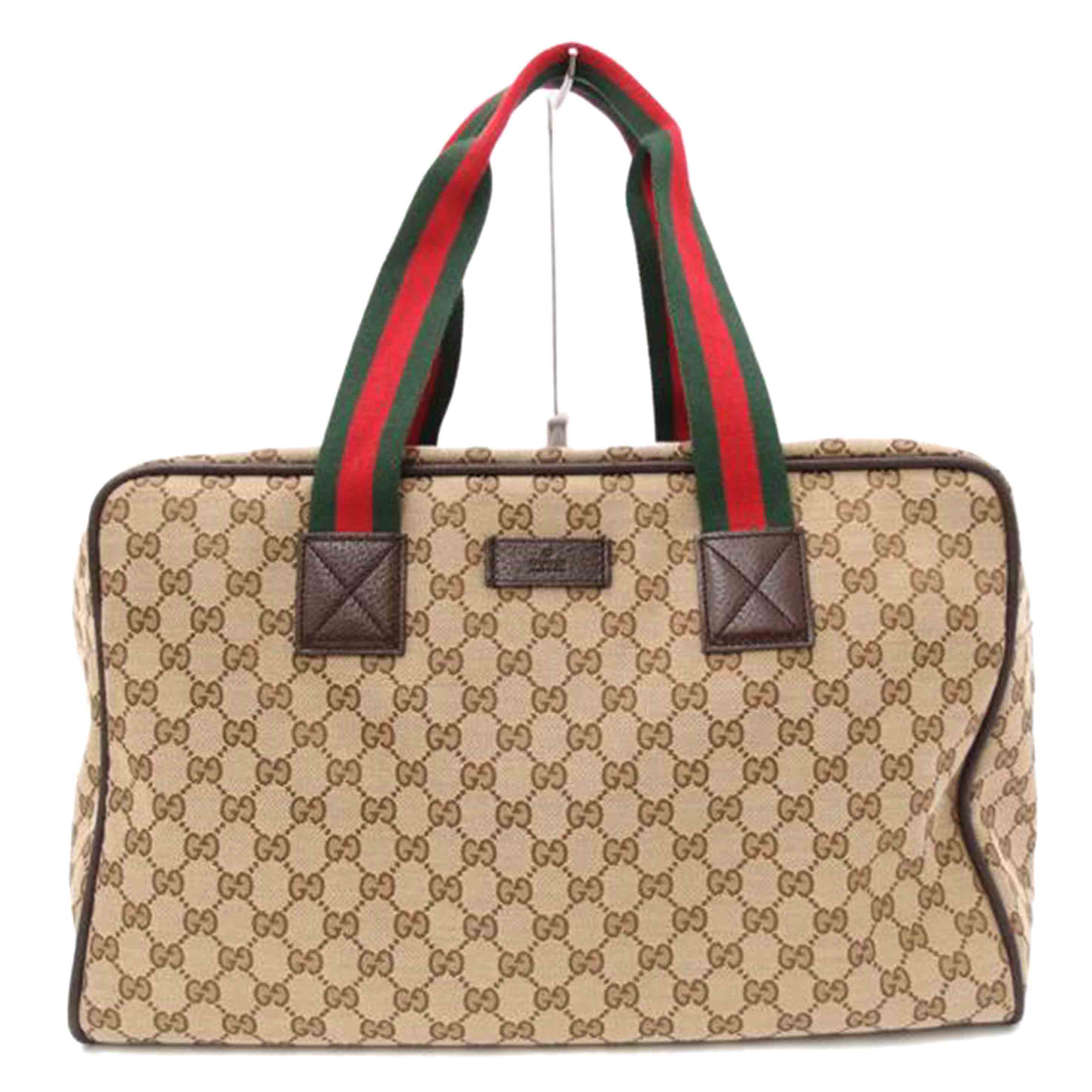 GUCCI グッチ/GGキャンバスシェリーボストン／ブラウン/153240//491***/Aランク/69