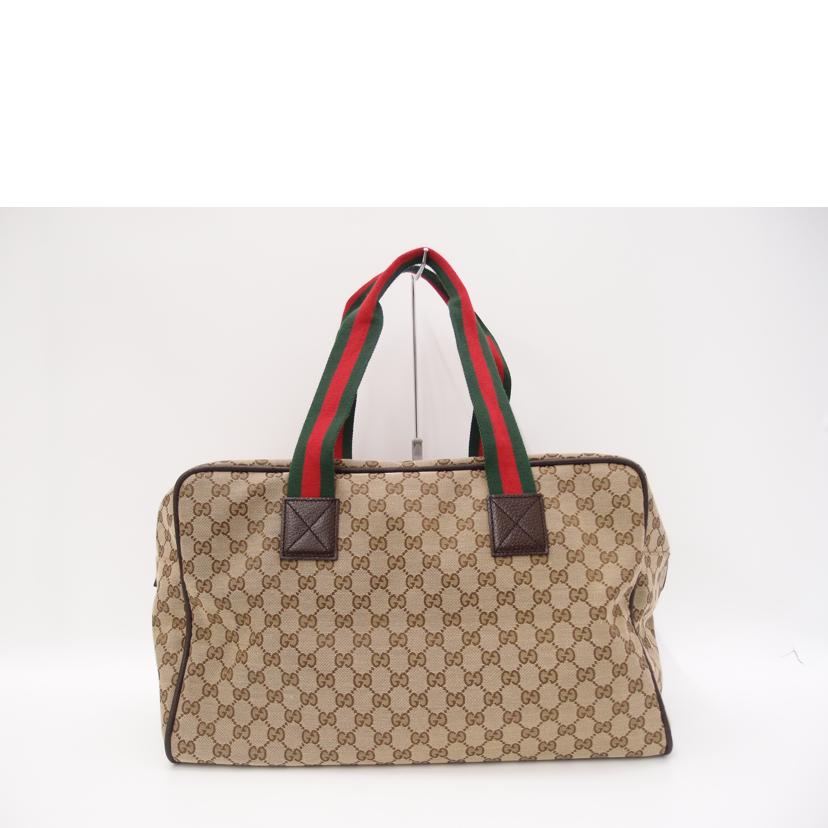 GUCCI グッチ/GGキャンバスシェリーボストン／ブラウン/153240//491***/Aランク/69