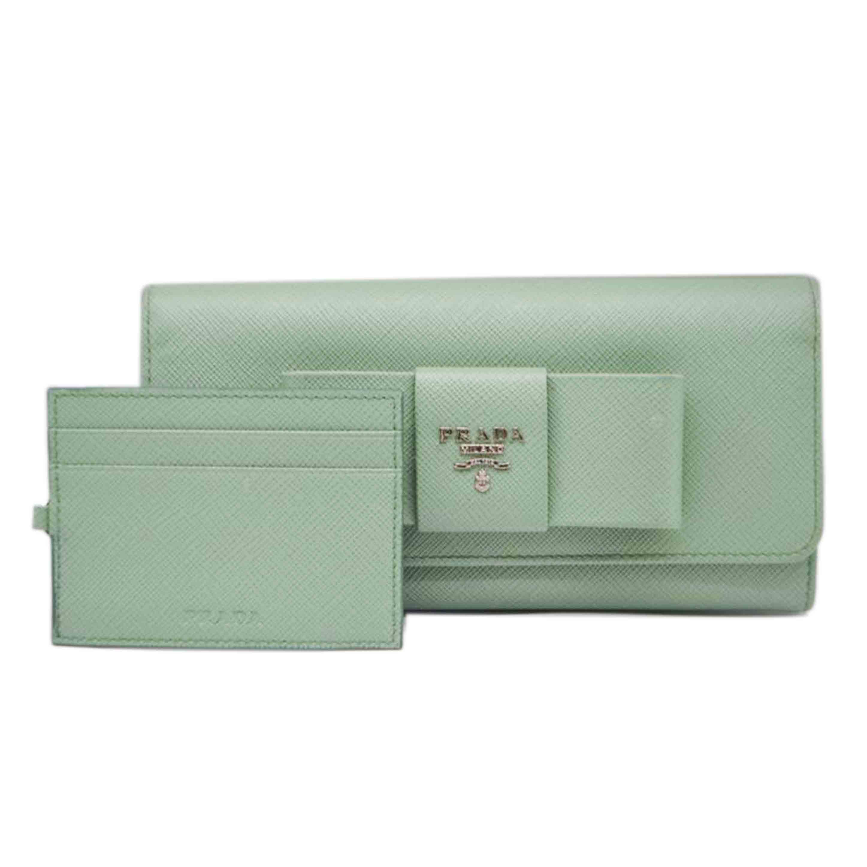 PRADA プラダ/サフィアーノリボンレザー長財布/アクアマリーナグリーン/1MH132/12N/ABランク/89【中古】 PRADA プラダ/ブランドバッグ・小物｜WonderREX-ONLINE 公式通販サイト