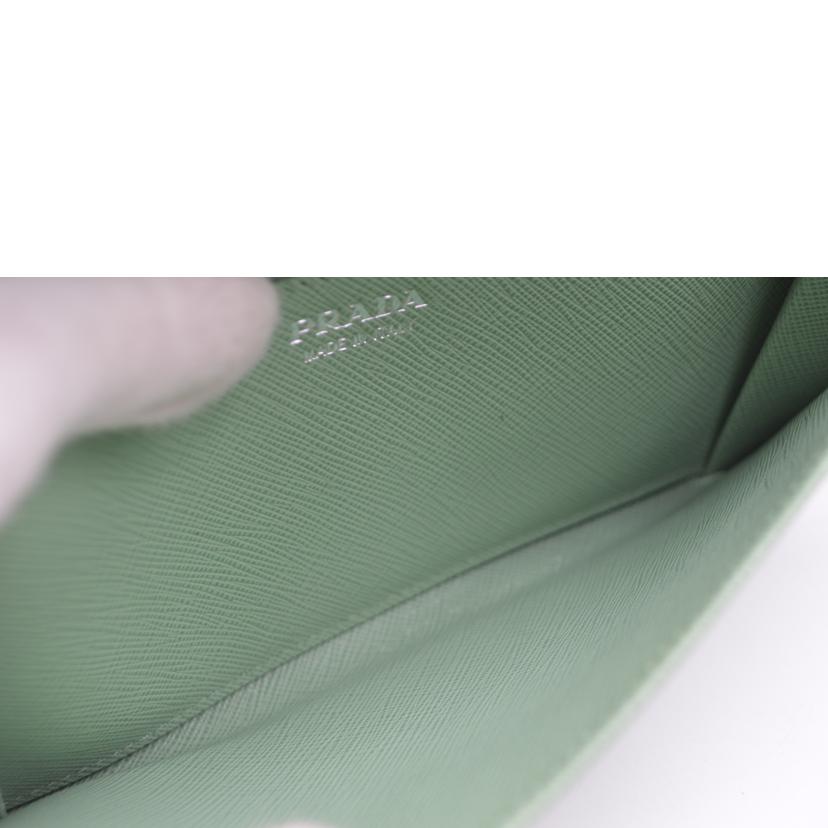 PRADA プラダ/サフィアーノリボンレザー長財布／アクアマリーナグリーン/1MH132//12N/ABランク/89