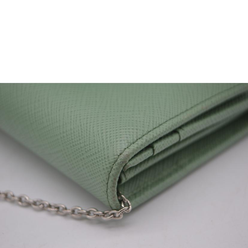 PRADA プラダ/サフィアーノリボンレザー長財布／アクアマリーナグリーン/1MH132//12N/ABランク/89