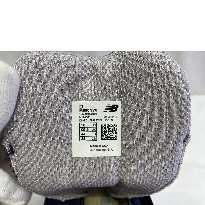 NEW BALANCE ニューバランス/M990NV6 ローカットスニーカー/M990NV6//Aランク/51