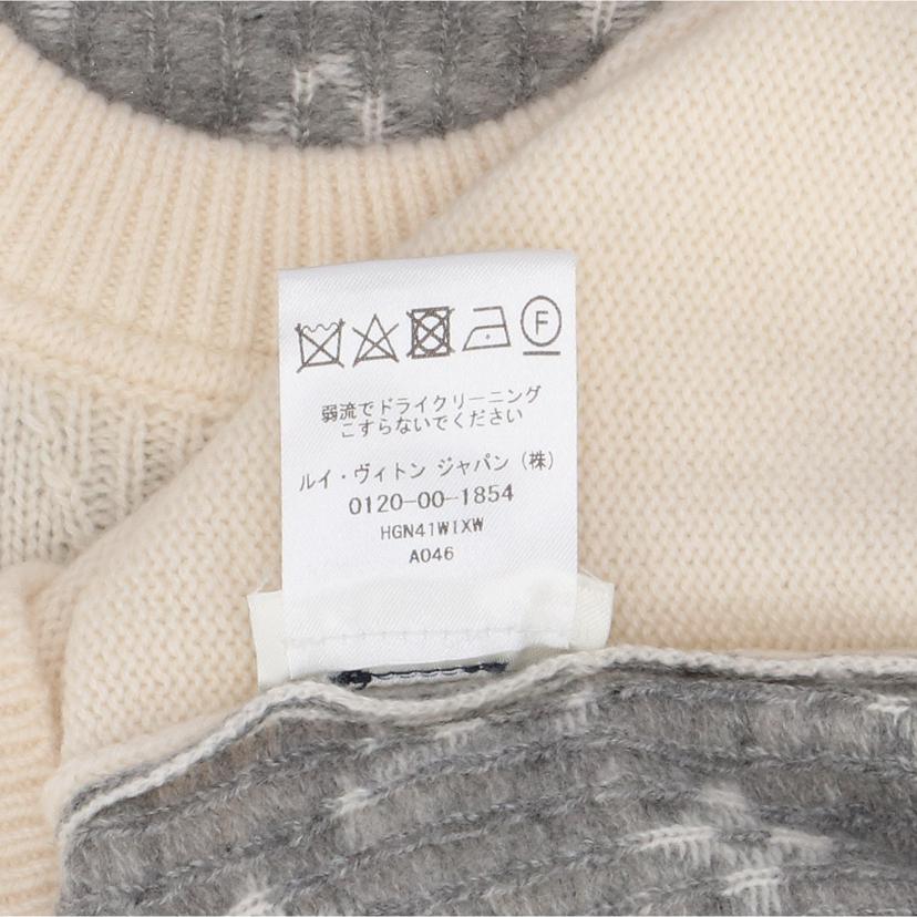 LOUIS VUITTON ルイヴィトン/モノグラムハーフアンドハーフカシミヤニットホワイト/HGN41W1XW//ABランク/92