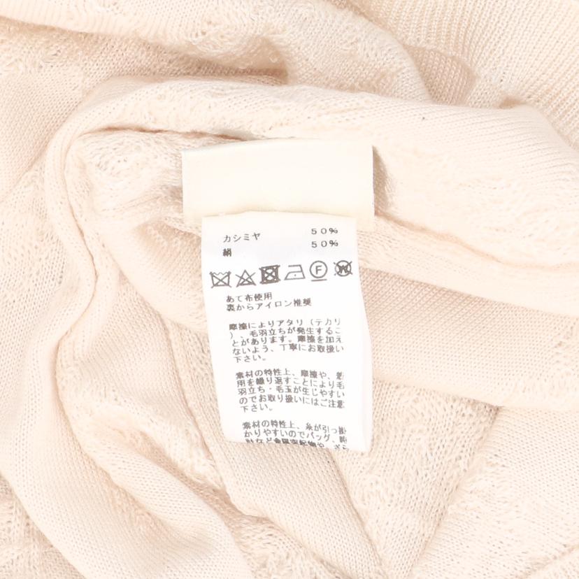 HERMES エルメス/カシミヤシルク/レースニットワンピースホワイト/フレンチスリーブ//ABランク/92