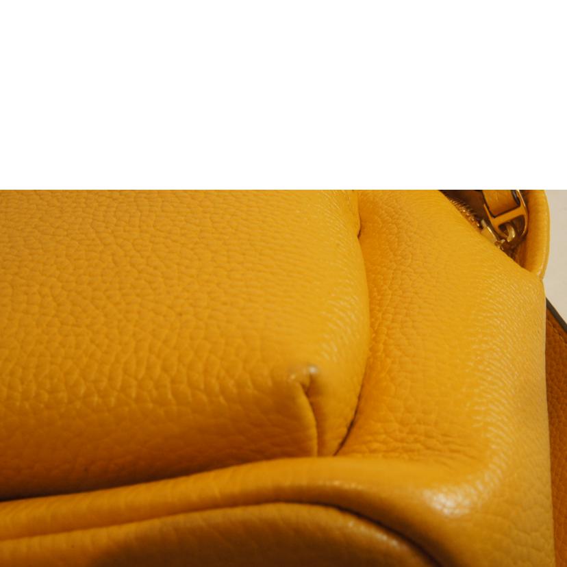 TORY BURCH/レザーイエローリュック/バックパック//Aランク/92