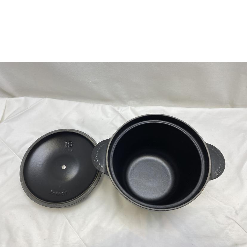 LE　CREUSET ルクルーゼ/ココット・エブリィ　18　マットブラック//Bランク/51