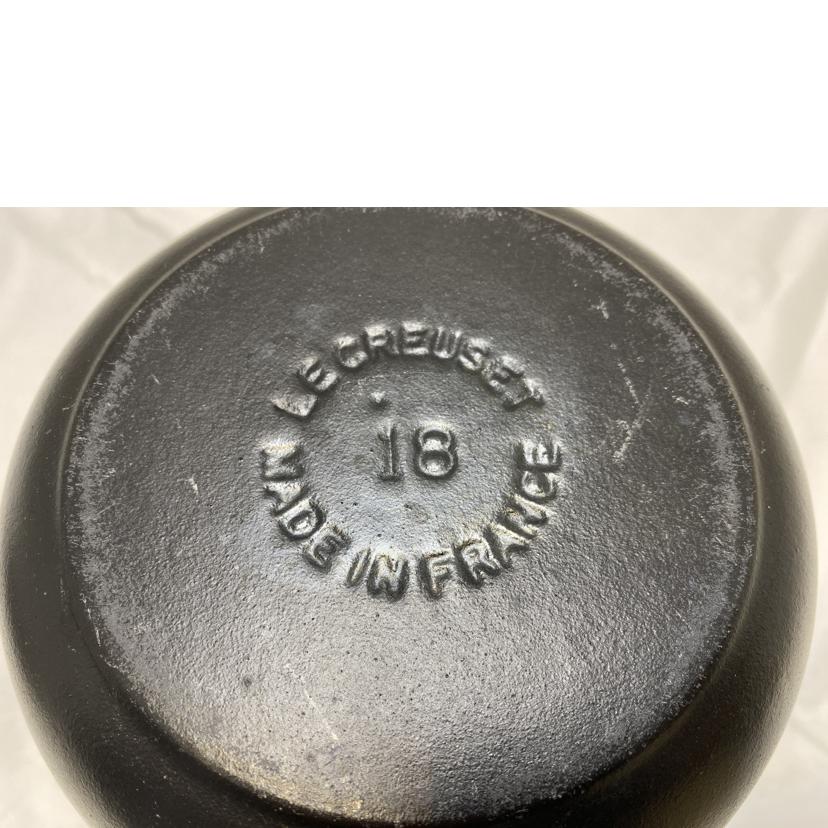 LE　CREUSET ルクルーゼ/ココット・エブリィ　18　マットブラック//Bランク/51