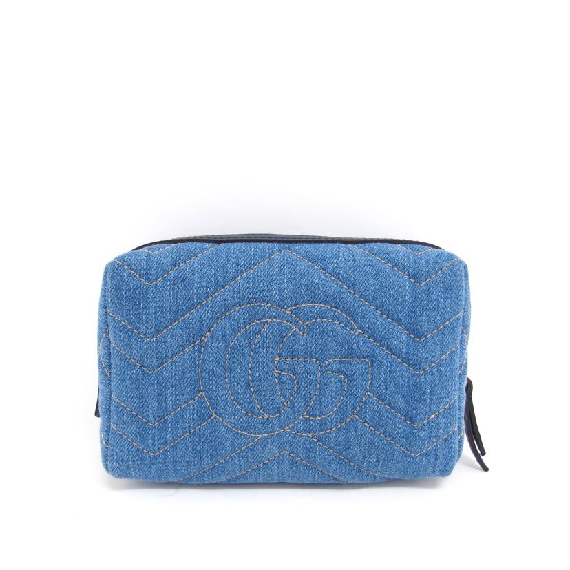 GUCCI グッチ/GGマーモント／デニムキルティングコスメポーチ/476165//520***/Aランク/04