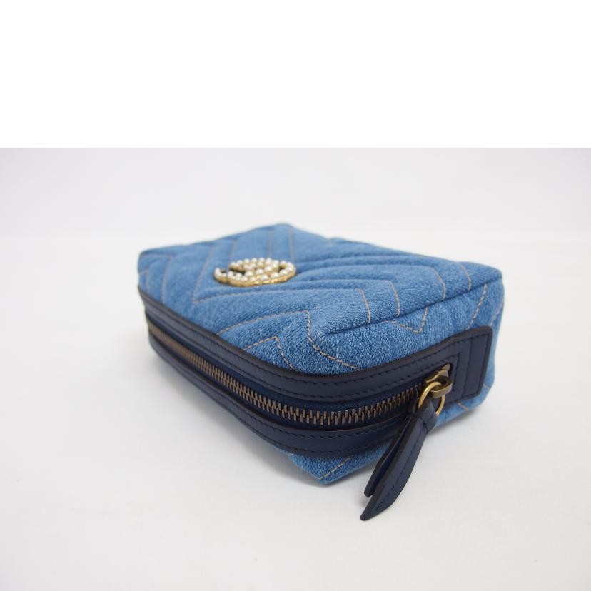 GUCCI グッチ GGマーモント キルティングレザーコスメポーチ