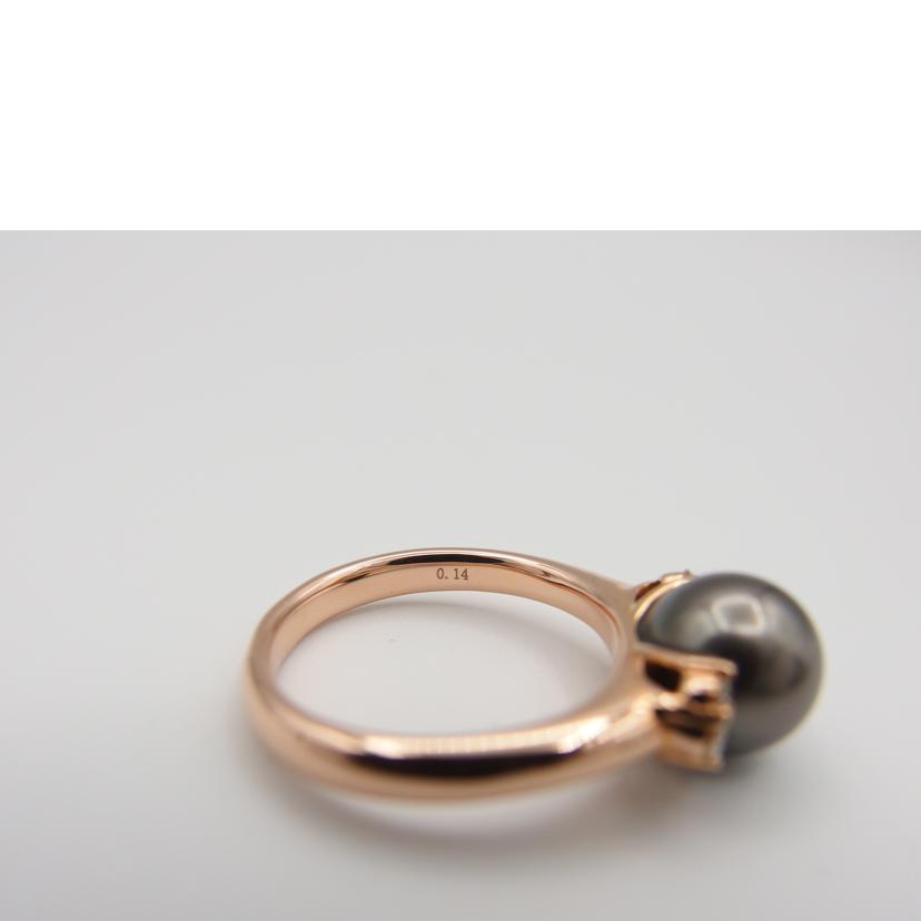 K18パールダイヤリング0．14ct＃13//Bランク/04
