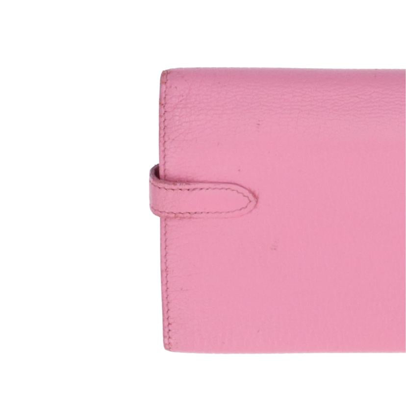 HERMES エルメス/ケリーウォレットミディアム／ピンク／シルバー金具//□M/Bランク/85
