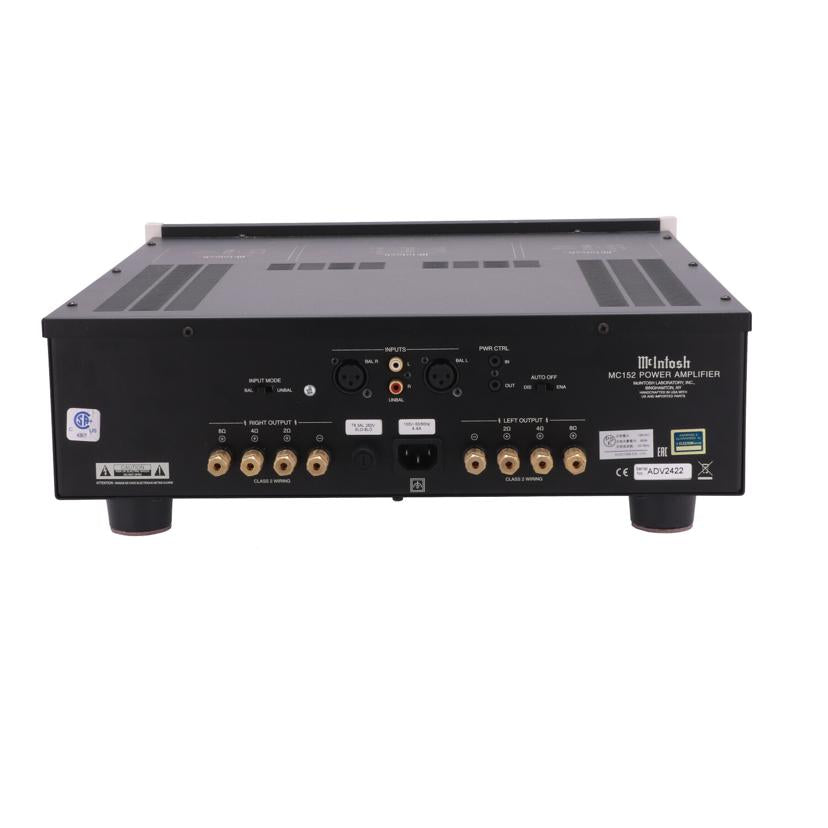McIntosh マッキントッシュ/パワーアンプ/MC152//ADV2422/ABランク/82