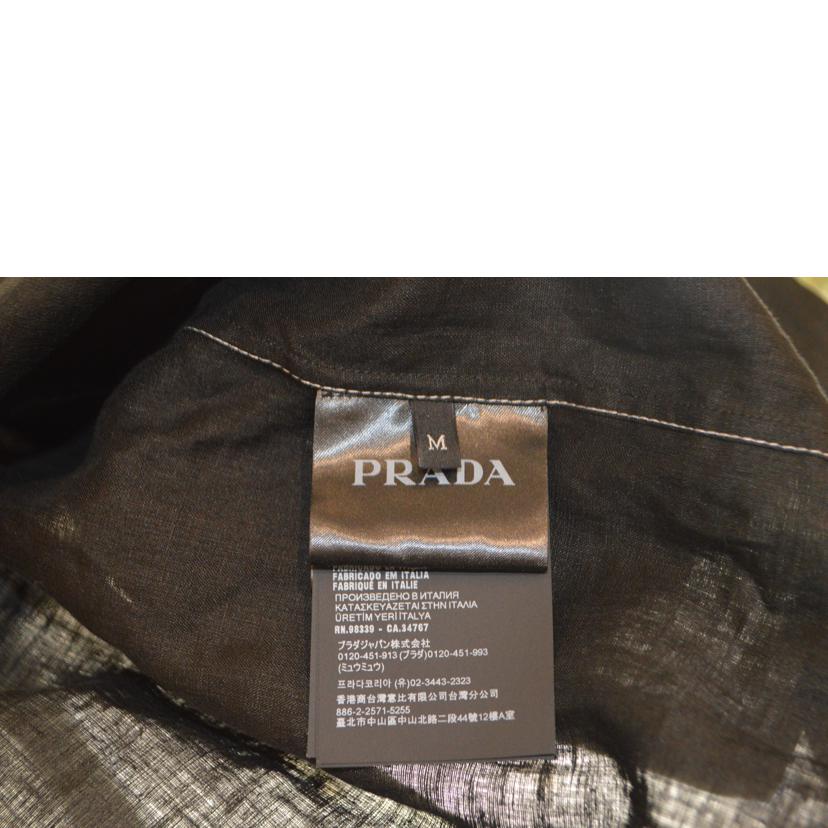 PRADA プラダ/トライアングルロゴステッチメンズシャツ／Mサイズ/UCN441_SUMO_14H4//ACU1 2024 5776/Aランク/89