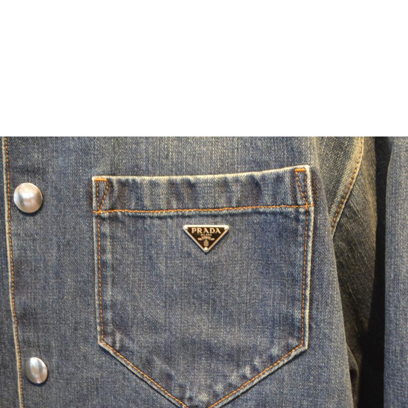 PRADA プラダ/デニムメンズシャツ／インディゴブルー／Mサイズ/GEC066_S212_14EF//ACU1 2023 3803/Aランク/89