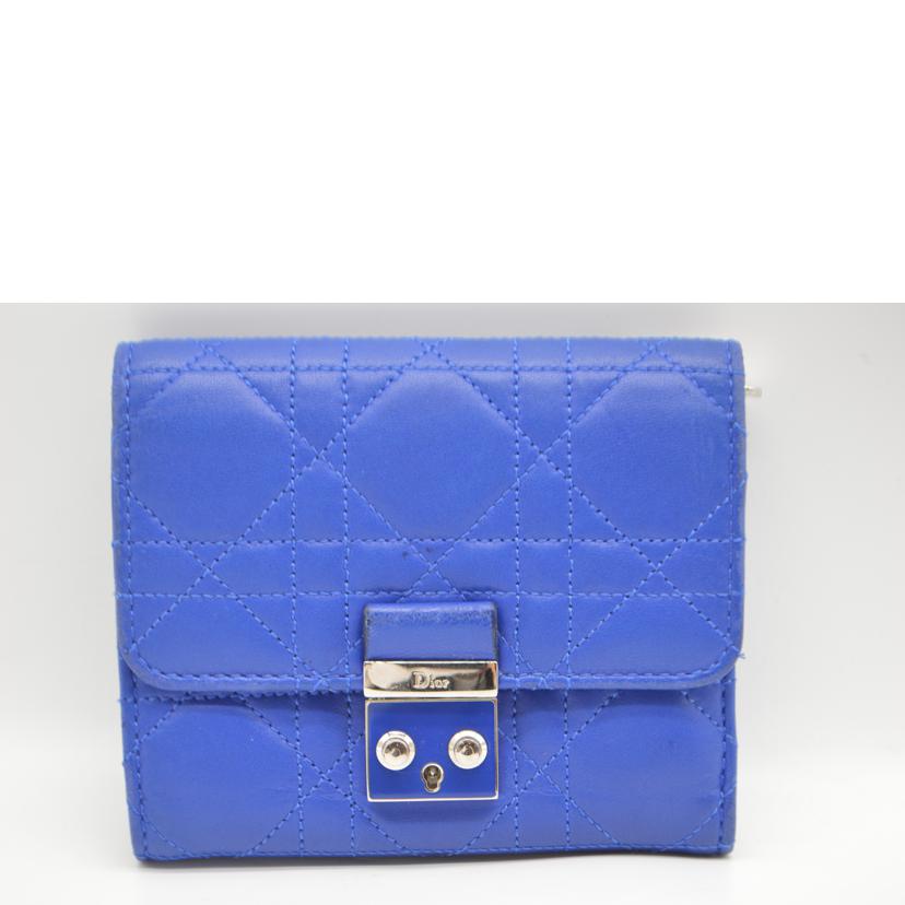 Christian　Dior クリスチャンディオール/レディディオールカナージュコンパクトレザー財布//33-*******/ABランク/89