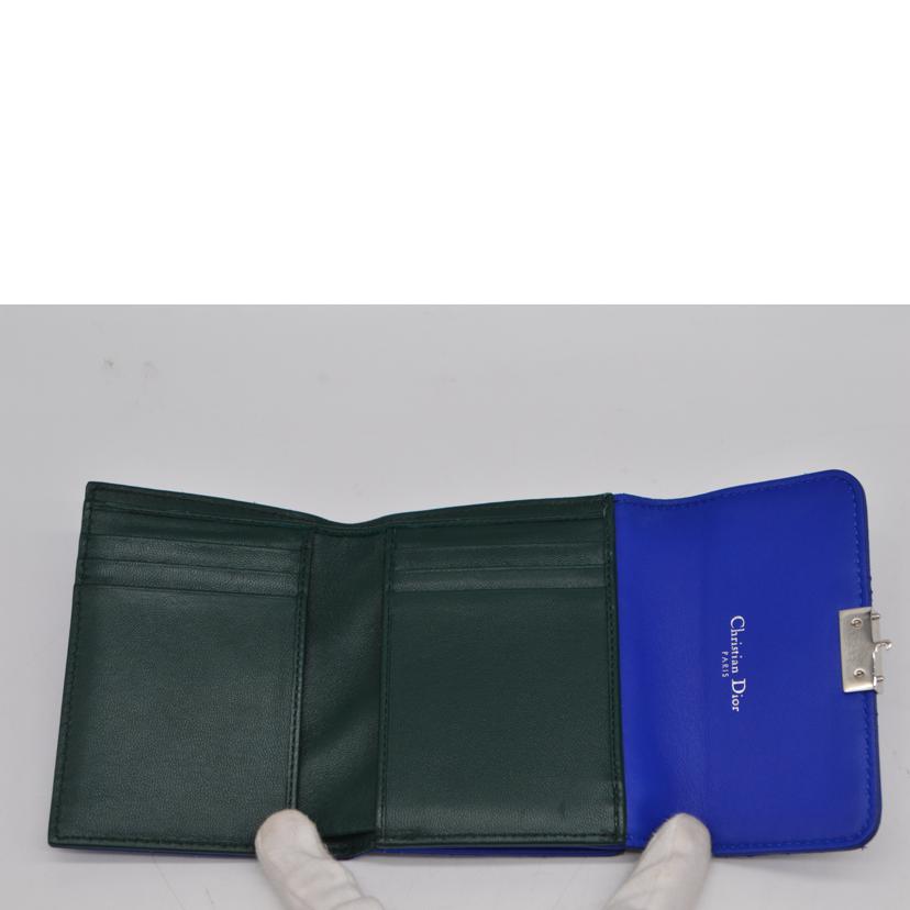 Christian　Dior クリスチャンディオール/レディディオールカナージュコンパクトレザー財布//33-*******/ABランク/89